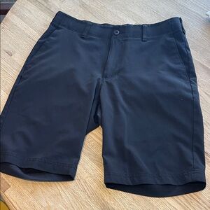 Hogan Men's Black Flat Front Shorts